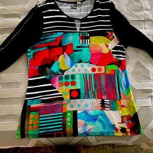 Wearable art. Art to wear Art by Dolcezza top XL.